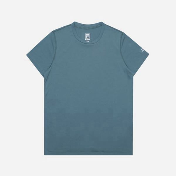 Fila Basic Crew Neck S/S Women's T-Shirts - Turquoise,NZ 524-79502